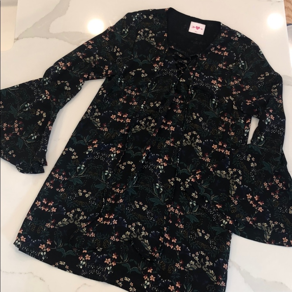 Buddy Love floral bell-sleeved dress, size small